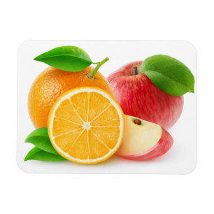Äpplen och orangar magnet