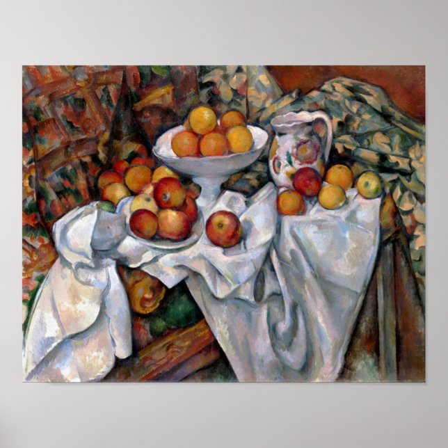 Äpplen och Orangar, Paul Cezanne, 1895-1900 Poster (Framsidan)