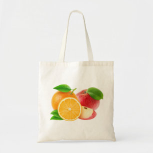 Äpplen och orangar tygkasse