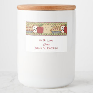 Äpplen och Paj Mat Etiketter