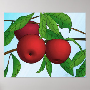 "Äpplen på Gren" med gräns Poster