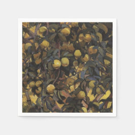 Äpplen på Grenar i Träd (av Serebriakova) Pappersservett