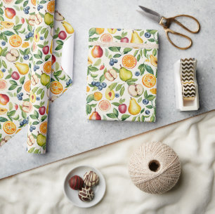 Äpplen Päron Blåbär Apelsiner Frukter Presentpapper