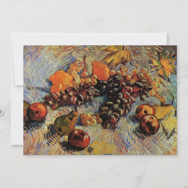 Äpplen, päron, citroner, grafik av Vincent van Gog (Framsida)