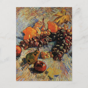 Äpplen, päron, citroner, grafik av Vincent van Gog Vykort