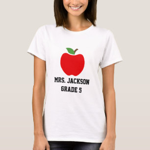Äpplen T-Shirt-eget namn och Klass T Shirt