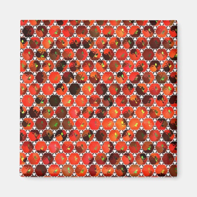 Apples Mönster-teckningar Magnet (Framsidan)