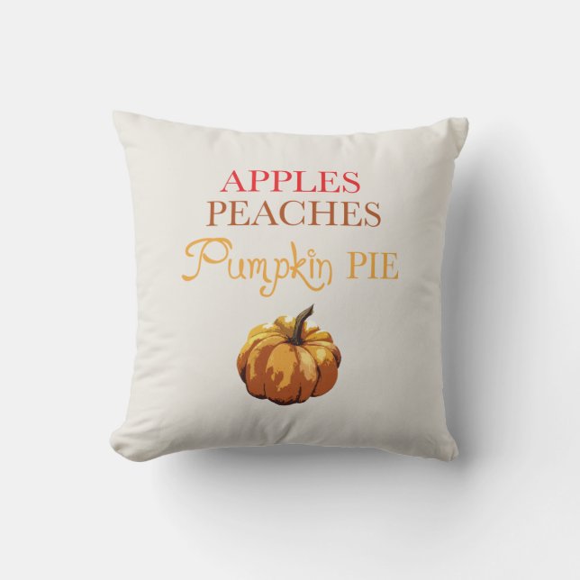Apples Peacher Pumpkin Paj Dekorativ kudde (Framsida)