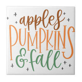 APPLES PUMPKINS OCH FALL KAKELPLATTA