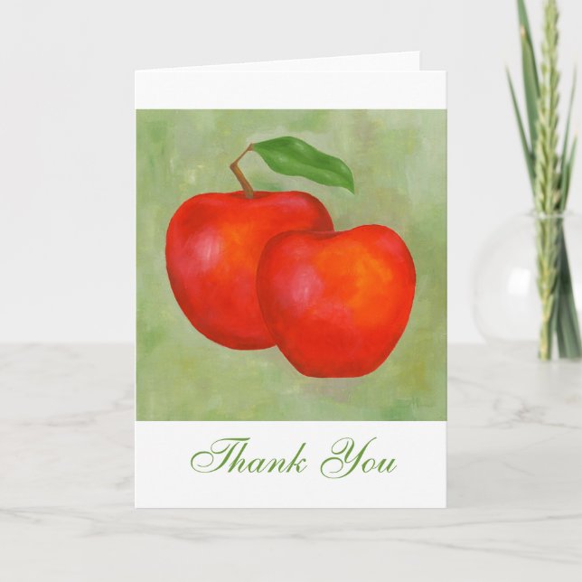 Apples Tack notecard Kort (Framsida)