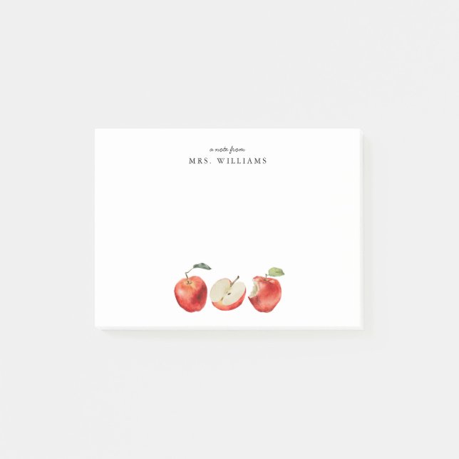 Apples Teacher Namn Post-it Block (Framsida)