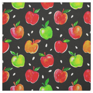 Apples Watercolor Mönster Tyg