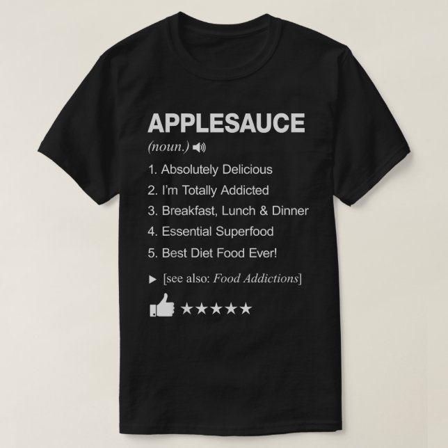 Applesauce definition betyder _ Funny T Shirt (Design framsida)