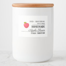 Applesauce Homemade Modern Typography Preserve Mat Etiketter