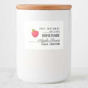 Applesauce Homemade Modern Typography Preserve Mat Etiketter