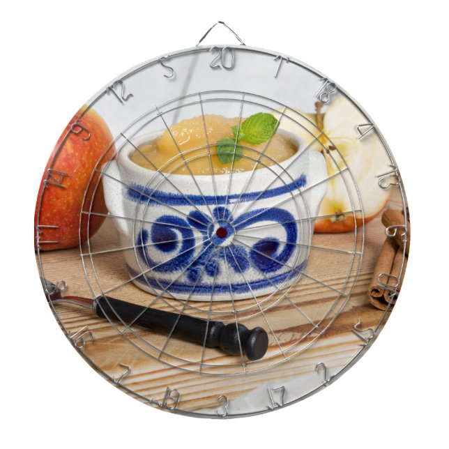 Applesauce med kanel i stenkolskål darttavla (Framsidan)