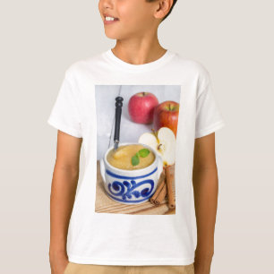 Applesauce med kanel i stenkolskål tee shirt