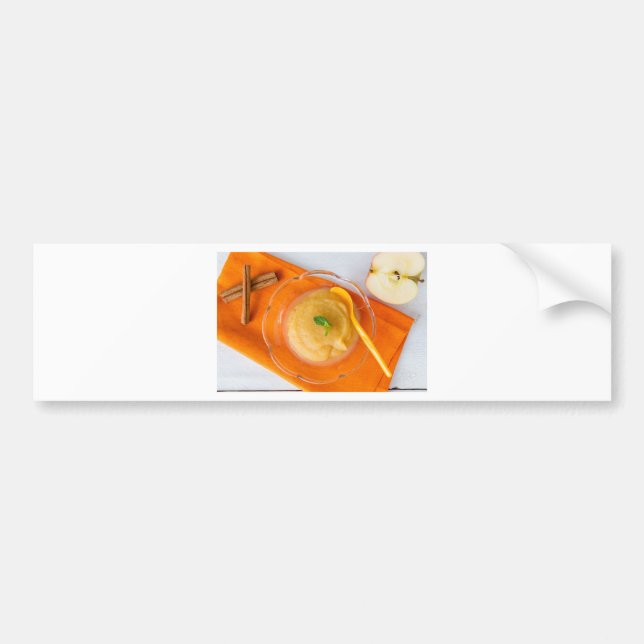 Applesauce med kanel och orange bildekal (Framsidan)
