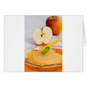 Applesauce med kanel och orange hälsningskort