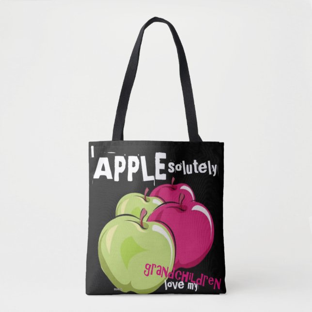 Applesolutely Love Grandchildren Bag Tygkasse (Framsida)