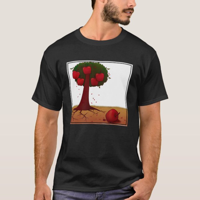 Äpplet faller inte långt från Träd T Shirt (Framsida)