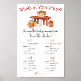 Äpplet från vår Öga vad är i din handväska? Spel Poster