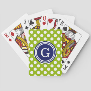 Äpplet Grönt Blå blå Polka dots 1IR Casinokort