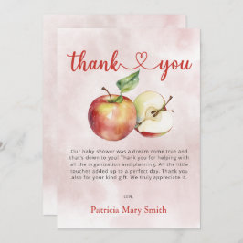 Äpplet i vårt öga Höst Baby Shower Tack Kort