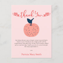 Äpplet i vårt öga Höst Bebis Shower Tack