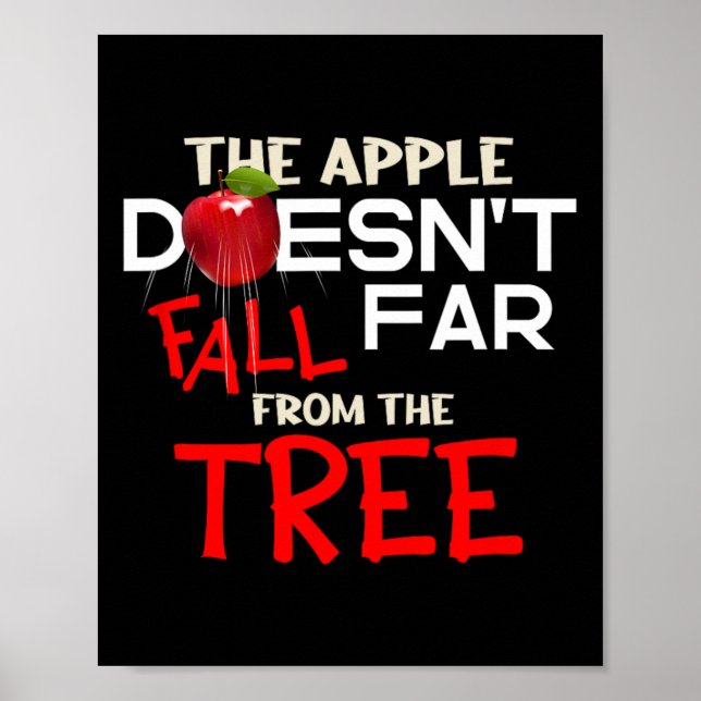 Äpplet kommer inte långt från Träd-äppelpärmen. Poster (Framsidan)
