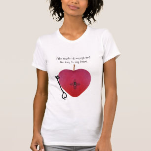 Äpplet mitt öga och nyckel mitt hjärta t shirt