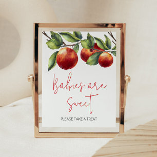 Äpplet på vår Öga Baby Shower Spädbarn är sötat Poster