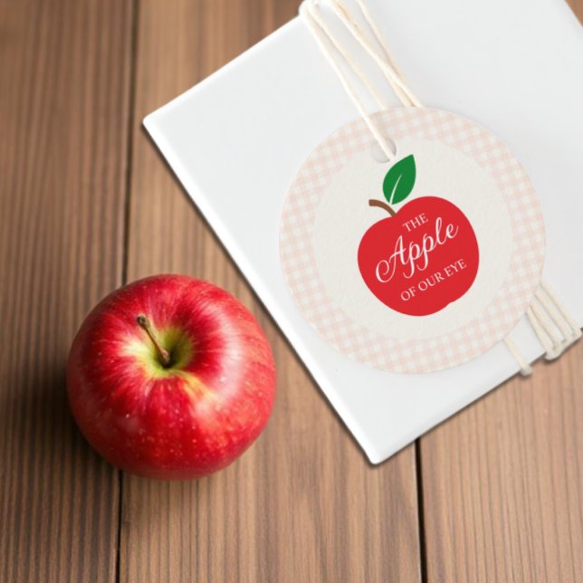 Äpplet på vår Öga babyskor Gåvor Etiketter (Skapare uppladdad)