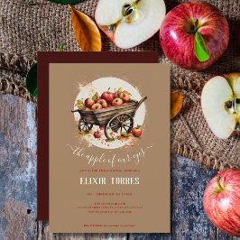 Äpplet på vår Öga babyskor Inbjudningar