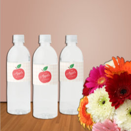 Äpplet på vår Öga babyskor Vattenflaskor Etikett