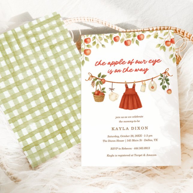 Äpplet på vår Öga höstfälla för barn Inbjudningar (Skapare uppladdad)