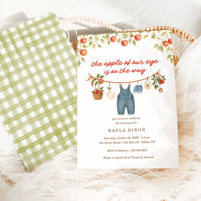 Äpplet på vår Öga höstfälla för barn Inbjudningar (Skapare uppladdad)