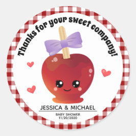 Äpplet på vår Öga klassiska rond-etikett Runt Klistermärke