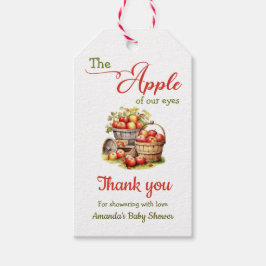 Äpplet på vår Ögon Fall Harvest Baby Shower Presentetikett