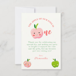 Äpplet vår Ögon födelsedag Tack Kort