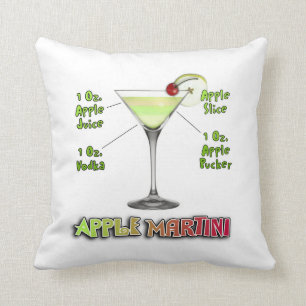Appletini alias Apple Martini Cocktail Recipe Art Kudde