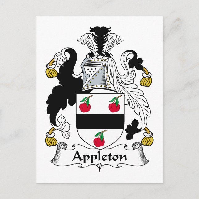 Appleton Family Crest Vykort (Framsida)