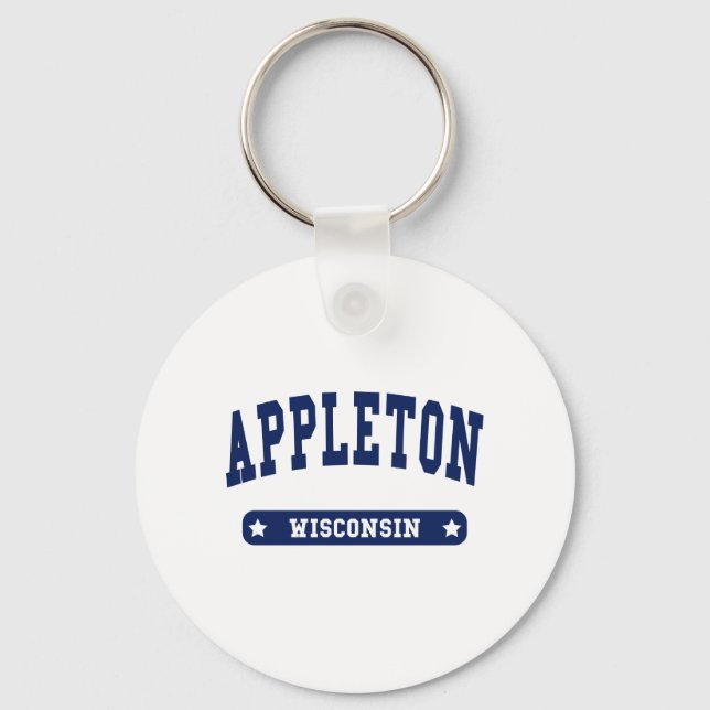 Appleton Wisconsin College Stil t shirts Nyckelring (Framsida)