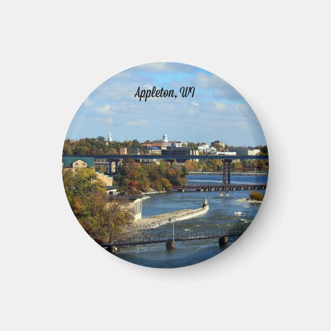 Appleton, Wisconsin landskapsfotografi Magnet (Framsidan)