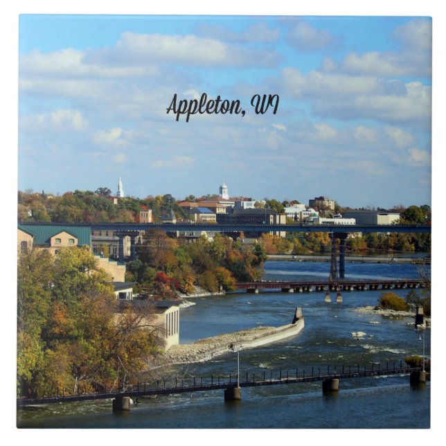 Appleton, Wisconsin liggande foto, Kakelplatta (Framsidan)