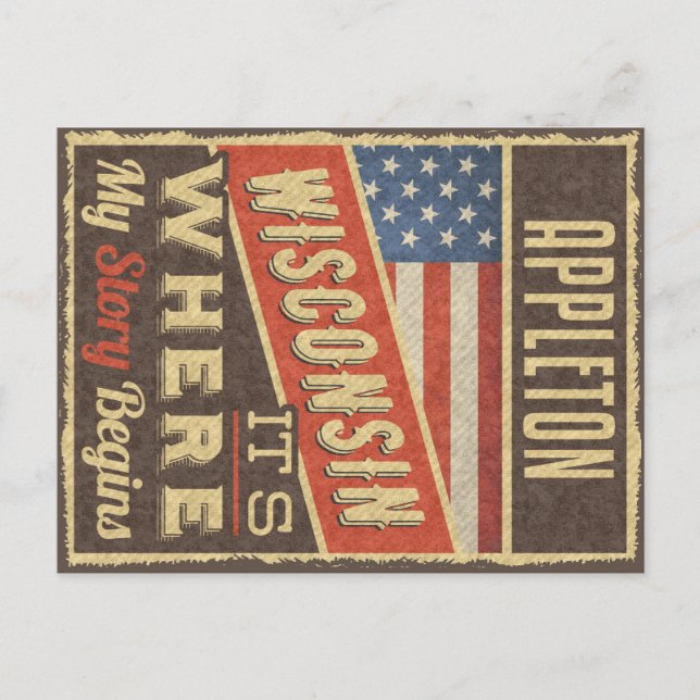 Appleton Wisconsin Vykort (Framsida)