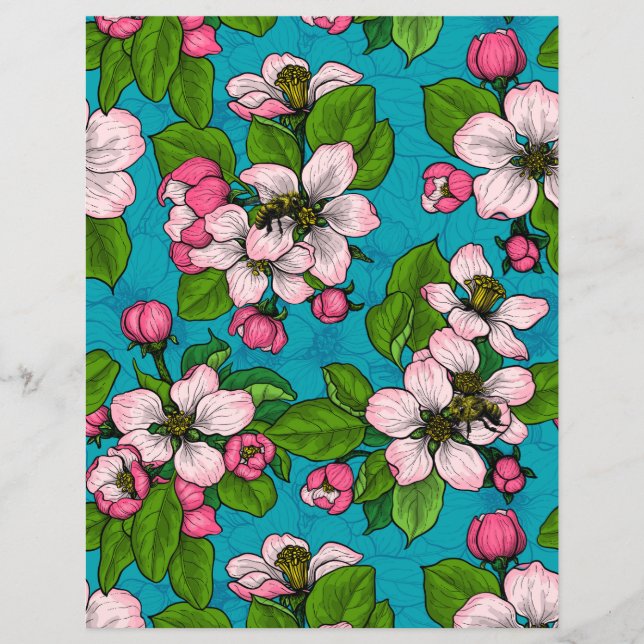 Äpplets blommar för turkos (Framsida)