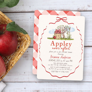 Appley Ever After Äppelträd Brudtjejfest Inbjudningar