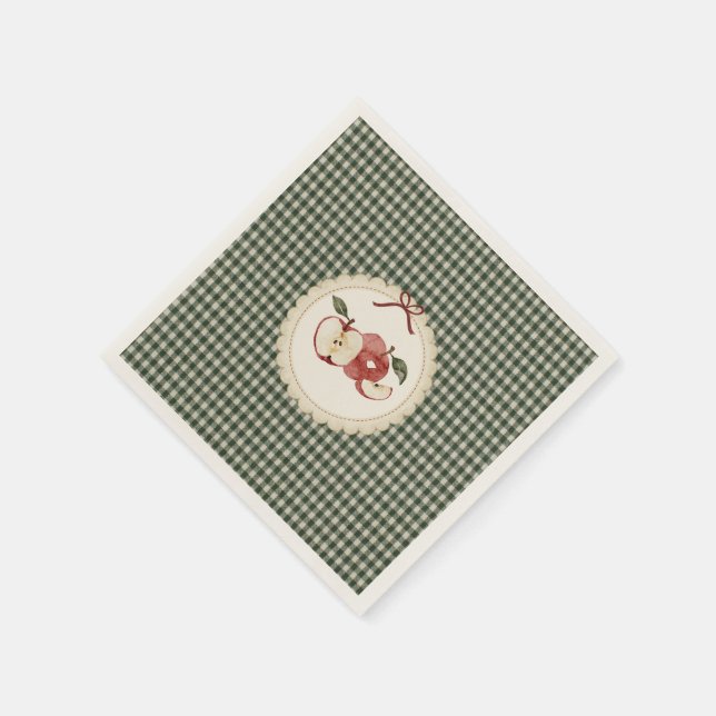 Appley Ever After vintage-gingham  Pappersservett (Hörn)