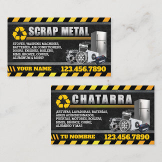 Appliance & Scrap Metal Bilingual Business Card Visitkort